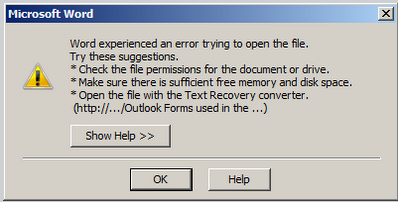 text recovery converter